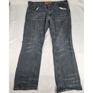 Vintage FUSAI Jeans Distressed Denim Jeans Embellished Pockets Relaxed Fit 40x32